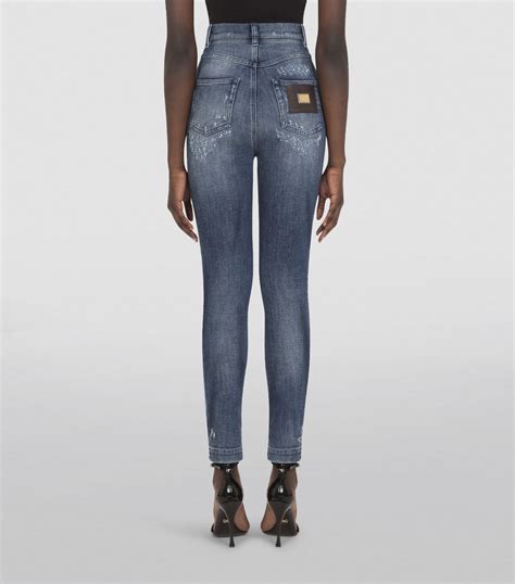 jeans dolce gabbana con delle nappine o palline nei bordi|Dolce&Gabbana Designer Jeans: Skinny, Boot.